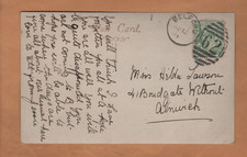 Belford, Northumberland - Duplex postmark 62 - St Bernard dog, Children