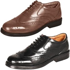 Mens Brogues Shoes Leather