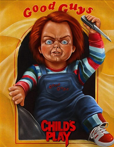 Chucky 11ct stamped cross - chucky,