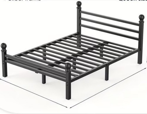 King size black - metal, bed