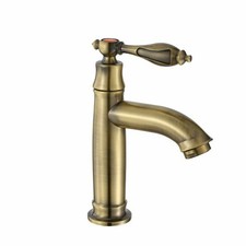 Retro brass vanity faucet sink