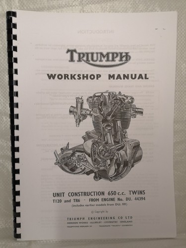 Triumph tr6 t120r workshop - triumph,