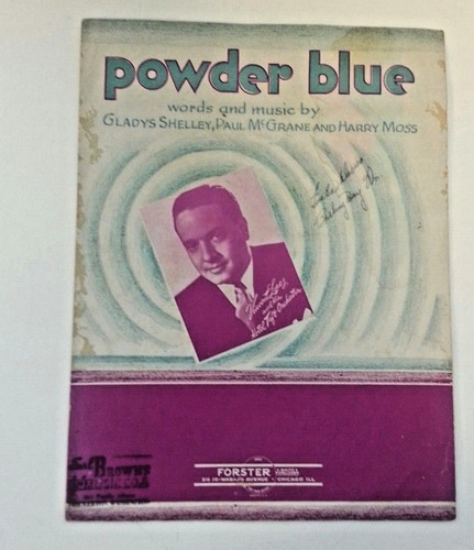 Powder blue vintage sheet - powder,
