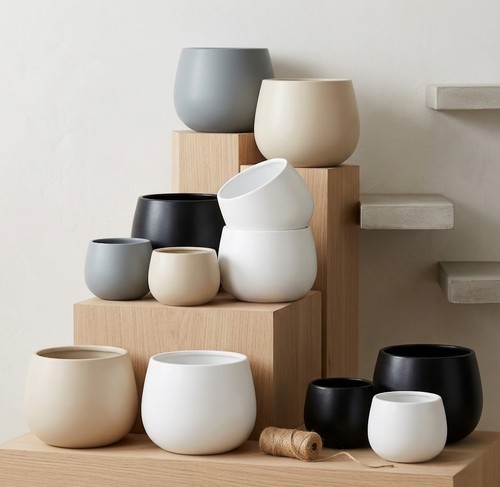 Ceramic plant pot minimalist - plant,