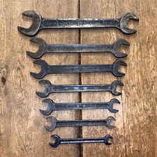 7 X TW SUPERSLIM SPANNERS WHITWORTH BSF CLASSIC CAR VINTAGE OLD TOOLS 1/8-11/16W