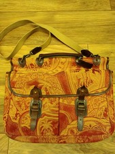 Liz Cox Bag Art Canvas tapestry Leather  Piece Great Condition Large Shoulder