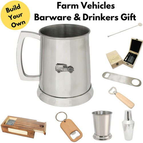 Farm vehicles barware - farm,