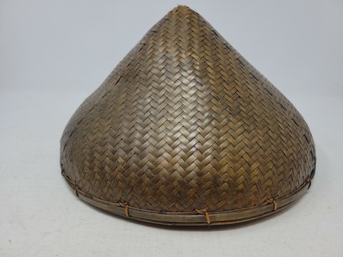 Vintage asian conical hat - asian,