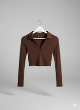 Zara Chocolate Brown Ribbed