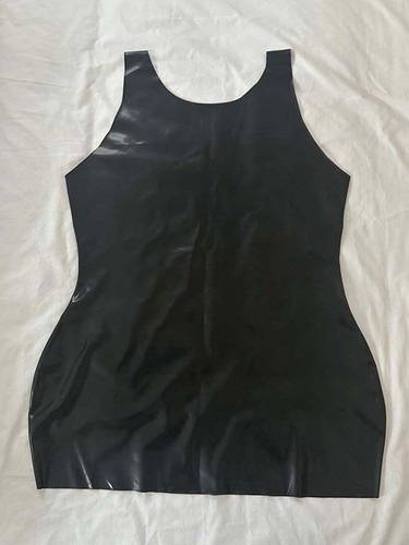 Latex rubber mini dress - m/l,