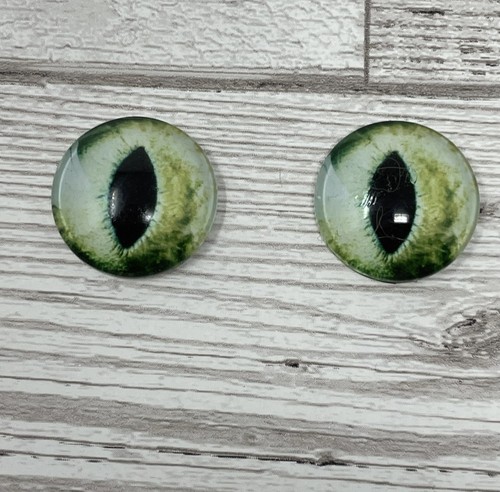 Pair green glass - pair,
