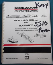 BLAW KNOX WEAR CHECK SERVICE