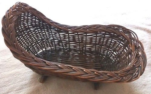 Vintage dark wicker rocking - vintage,