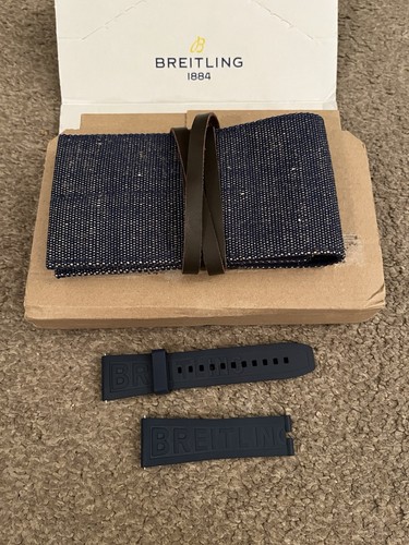 Breitling rubber strap navy - breitling,