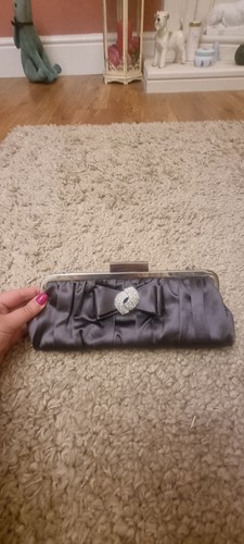 Dune grey ruched - grey, clutch