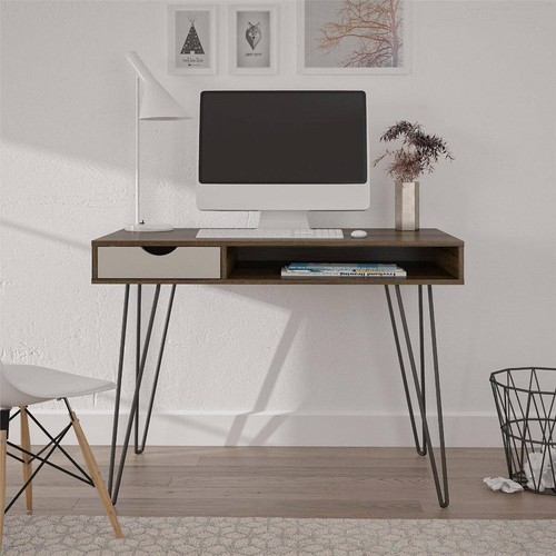 Concord desk brown oak - in, by