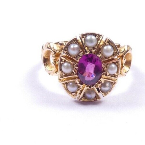 Amethyst pearl antique - amethyst,