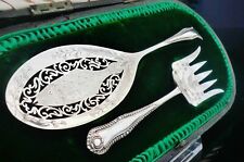 Immaculate Cased Antique Sterling Silver Fish Servers, Mappin & Webb 1906