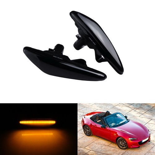 Black side indicator amber - 2x,