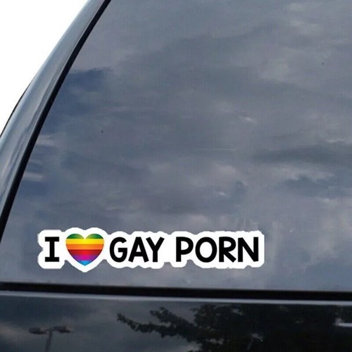 2pcs funny sticker love gay - sticker,