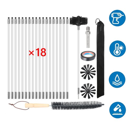 Chimney cleaning brush kit - brush,