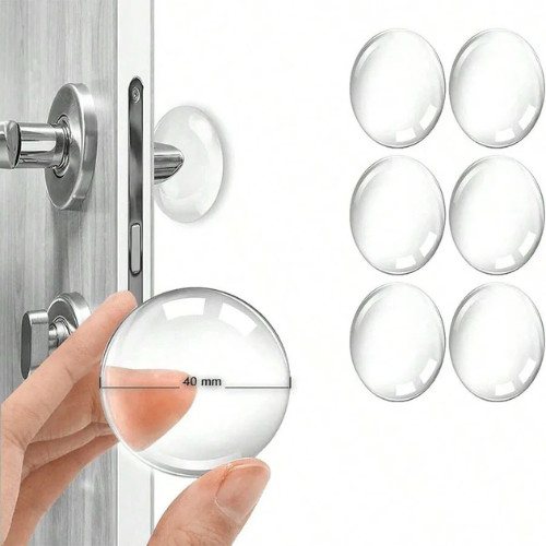 Clear door knob wall protector - door,