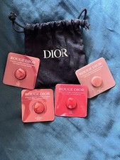Dior Black Pouch And Sample Lipsticks