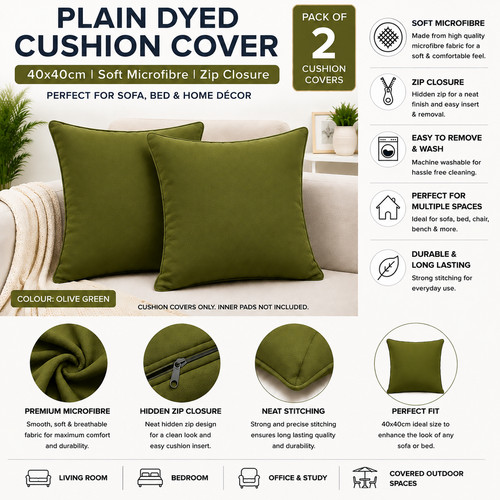 Plain dyed cushion - cushion, cover