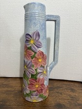 A Very Prettty Vintage E Radford Hand Painted Jug Vase. 1930's Art Deco