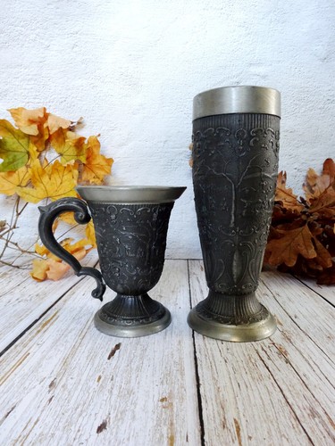 Vintage german rein zinn - 2x,