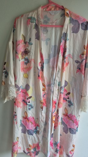 Floral kimono robe lace - kimono,