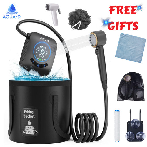 Portable shower pump with - shower,