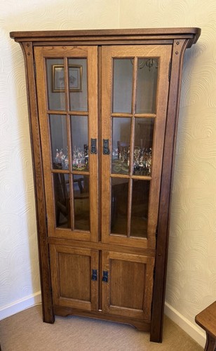 Solid oak glazed corner - oak,