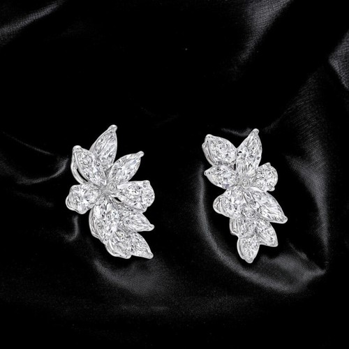 950 platinum diamond earrings - 950,