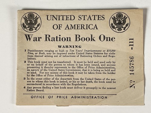 War ration book one used - book,