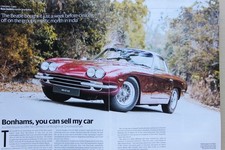 Original 2018 CC extracted mag article: LAMBORGHINI 400 GT 2+2 ex-Beetle's car