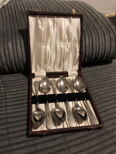Cased set silver plated - cased, of