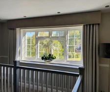 Mocha Velvet Padded Box Window Pelmet made to measure