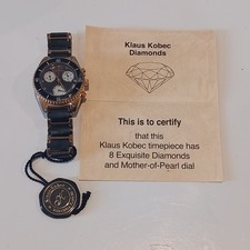 KLAUS KOBEC WICKED WATCH NEW BATTERY 8 EXQUISITE DIAMONDS CERTIFIED RRP £375