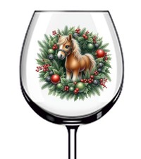 12x Colourful Christmas Horse