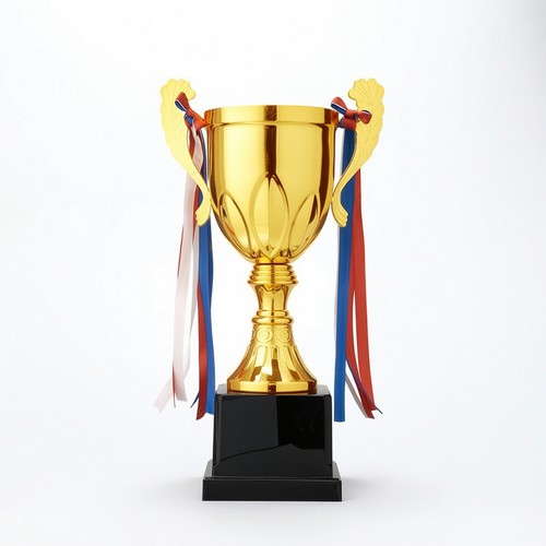 Trophy cup with - ribbon, custom