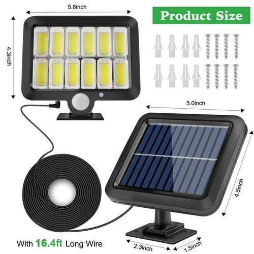 Led solar wall light with - wall, pir