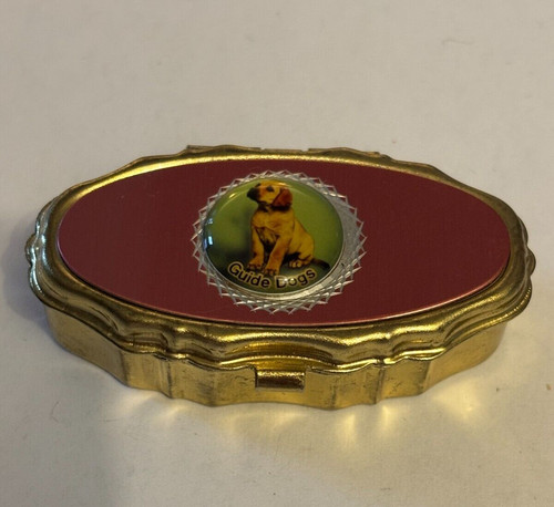 Small decorative gold pillbox