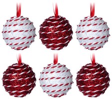 Candy Cane Christmas Baubles