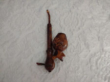 Wooden Pipe Estate Pipe Hand Carved Rustic Vintage Wood Ornament