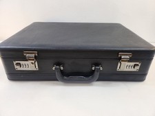 Vintage Spirit Black Hard Shell Briefcase with Combination Locks