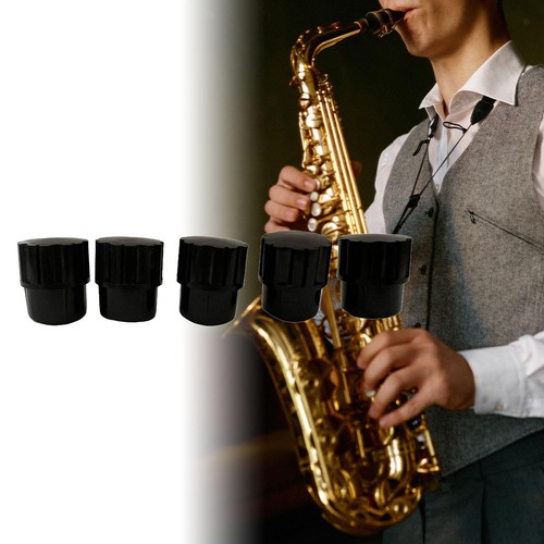 5pcs black sax mouthpiece - black,