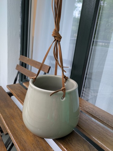 Green marvin hanging plant pot - hanging,