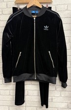 Adidas Black Velour Tracksuit