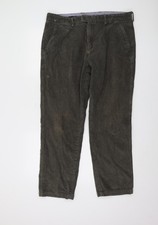 Samuel Windsor Men's Brown Corduroy Trousers - 38R Straight Fit